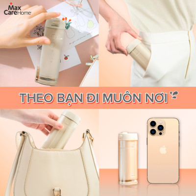 Máy Tăm Nước Cầm Tay Maxcare Travel Size UltraClean Max456PRO - Công Nghệ Độc Quyền Nhật Bản, Phiên Bản Giới Hạn, 200ml