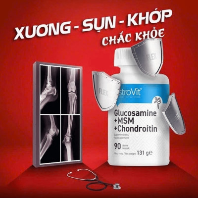 Viên Uống Ostrovit Glucosamine + MSM + Chondroitin, Hỗ Trợ Xương Khớp, Bổ Sung Sức Khỏe