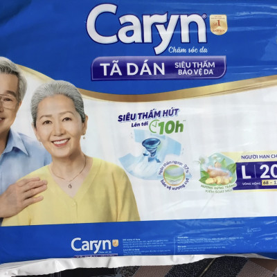 Tã dán Caryn L20 Siêu thấm hút - Tã Dán Người Lớn size L - Date luôn mới