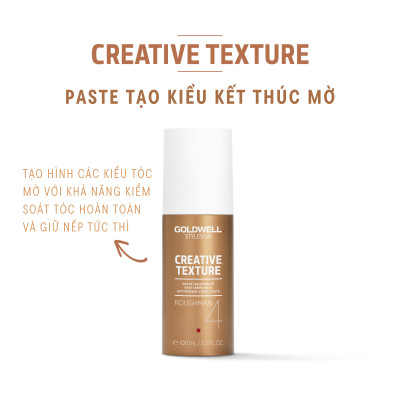 Sáp Tạo Kiểu Goldwell Roughman - Sáp Dạng Kem Nhanh Khô, Không Bết Dính, Giữ Nếp Lên Đến 72h 100ml