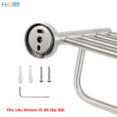Giá treo khăn tắm quần áo đa năng inox 304 Hobby home decor GT4T
