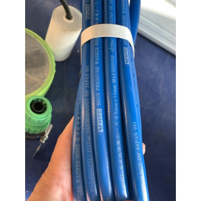 [Freeship]Dây xịt rửa xe HIỆU HTC LOẠI 20M,HTC6511-20W3 từ nhựa PVC áp lực cao 420 bar( 6090PSI),ĐK 6.5*11mm