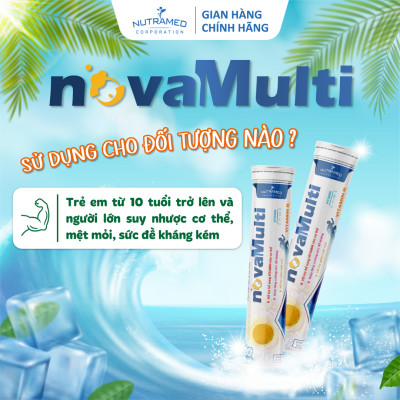Viên sủi NovaMulti bổ sung vitamin và khoáng chất, hỗ trợ tăng cường sức đề kháng, giảm mệt mỏi (20 viên) - Nutramed