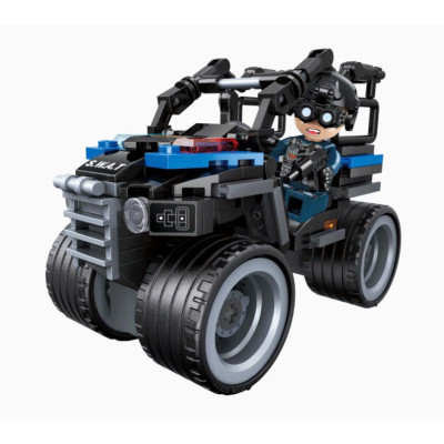 Đồ chơi - QMAN - 11021 Bộ đồ chơi xếp hình mô hình xe cảnh sát - giao mẫu ngẫu nhiên