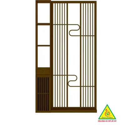 Vách ngăn phòng khách, vách ngăn tủ kệ bằng gỗ 4VTK13 - Nội thất lắp ráp Viendong adv
