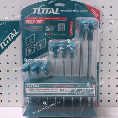 BỘ 8 CHÌA VẶN LỤC GIÁC TRÒN TAY CẦM T TOTAL THHW80826 - HÀNG CHÍNH HÃNG
