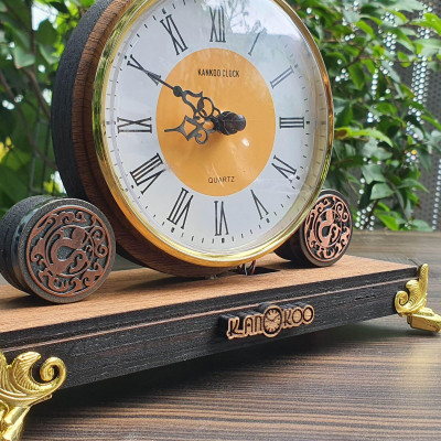 Đồng hồ để bàn gỗ Kankoo phong cách cổ điển, hoài cổ có phát nhạc chuông điểm giờ BẢO HÀNH 24 tháng