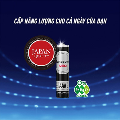 Hộp Pin than đen Panasonic AAA R03NT/2S-V (60 viên) - Hàng chính hãng
