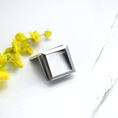 Kẹp định vị 90 độ kính - tường cho vách tắm kính chắc chắn chất liệu inox 304 đúc Hiwin FC-2082 55*45