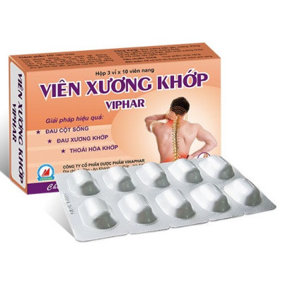 ￼VIÊN XƯƠNG KHỚP Vinaphar- Hộp 30 Viên - Giảm Các Triệu Chứng Đau Nhức Xương Khớp, Tê Mỏi Chân Tay