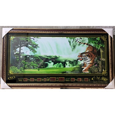 Tranh đèn lịch vạn niên - Phong cảnh và chúa tề rừng xanh