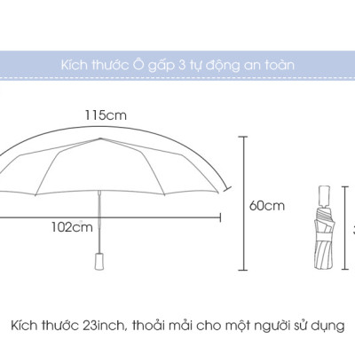 Dù tự động gấp gọn Nason Umbrella Chagoi cán gỗ hiếm, khắc tên, logo dát vàng, dù gấp gọn che nắng che mưa chống tia UV 