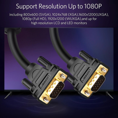 Cáp Vga Dài 1M Ugreen 11673 - Hàng Chính Hãng