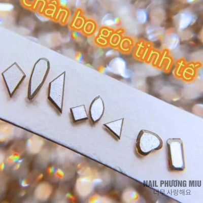 Set Đá Khối Chân Bằng Giả Úc Trắng Mini Khoảng 100 Viên Làm Nail, Đá Siêu Nhỏ Bo Góc Chân Tinh Tế Trang Trí Móng Angelica Nữ Women