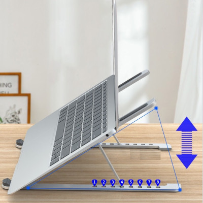 Đế Tản Nhiệt Cao Cấp Dành Cho Macbook, Laptop - Thiết Kế Sang Trọng - Tiện Lợi Cho Việc Mang Theo - Tùy Chỉnh Độ Cao Và Gấp Gọn - Chất Liệu Hợp Kim Nhôm - Hàng Chính Hãng - VinBuy