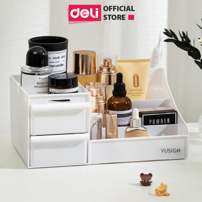 Kệ Đựng Mỹ Phẩm Nhựa Dày Nhiều Tầng Để Bàn Deli - Khay Đựng Đồ Trang Điểm Đa Năng Có Hộp Ngăn Kéo Tiện Lợi Decor Bàn Làm Việc Góc Học Tập - VS556 VS557