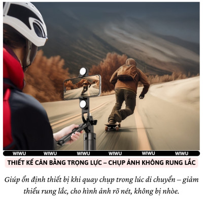 Gậy chụp ảnh selfie tự sướng kiêm tripod 4 chân khung nhôm, đèn Flash trợ sáng hiệu WlWU Wi-SEO12 - Tích hợp remote control bluetooth, Xoay 360 độ, thân nhôm, kéo dài 1,8m, chắc chắn, bền bỉ, gập gọn, pin sạc type C cho iPhone Oppo Samsung- Hàng nhập khẩu