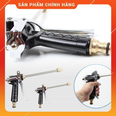 ️ Bộ dây vòi xịt nước rửa xe, tưới cây , tăng áp 3 lần, loại 20m 206318 đầu đồng, cút,nối đen+ mở chai