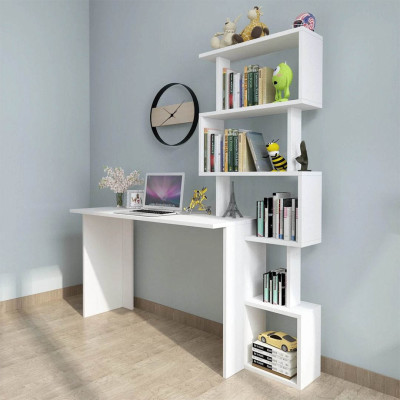 Bàn làm việc tại nhà có kệ sách SMLIFE Devine