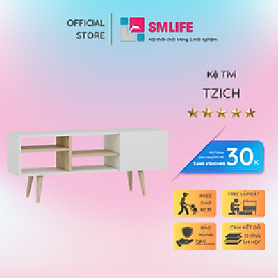 Kệ TV phòng khách đẹp thiết kế thanh lịch SMLIFE Tzich