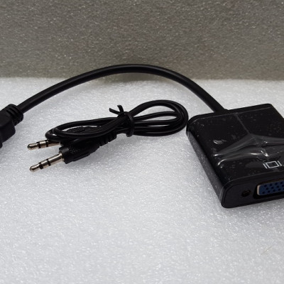 Cáp Chuyển đổi cổng HDMI ra cổng VGA - Cable HDMI to VGA dùng để kết nối máy tính với tivi, máy chiếu - Hàng chính hãng