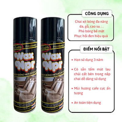 Dung Dịch ĐánhBóng Nội Thất Ô To Wax Care – Siêu Bóng, Mùi Cà Phê, Phục Hồi Nhựa Da , đèn ốp trần