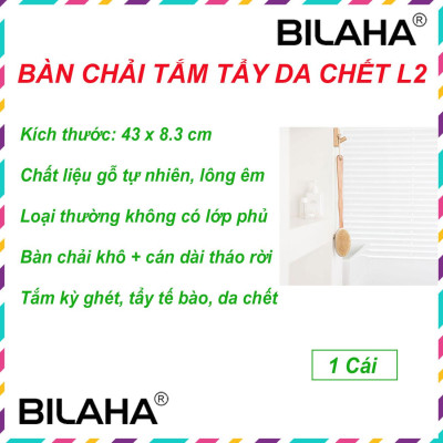Bàn Chải Cọ Da Khô, Tẩy Da Chết Body, Gậy Chà Da Khi Tắm Massage Body Cực Đã - Loại Tháo Rời (Hàng Chính Hãng)