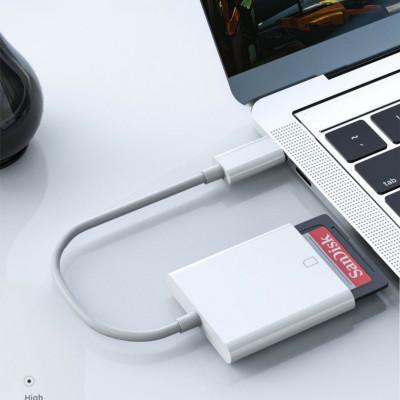 Đầu đọc thẻ nhớ SD và Micro SD(TF) tốc độ cao USB3.0 chân cắm Type C dùng cho điện thoại, máy tính, laptop, macbook
