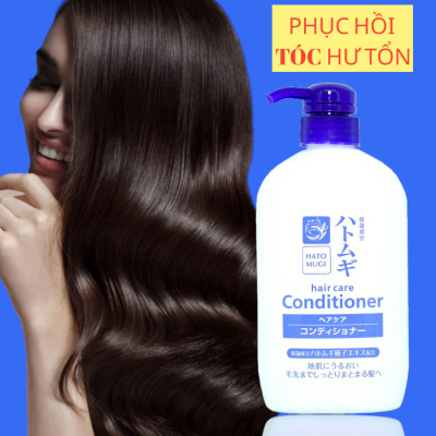 Dầu Xả Phục Hồi Tóc Tóc Xơ Hư Tổn Chiết Xuất Hạt Ý Dĩ Cosme Station Hatomugi Conditioner (Chai 600 mL)
