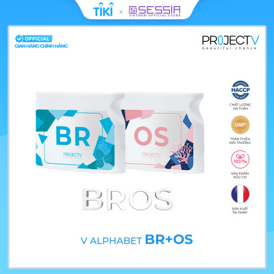 [TẶNG 5 TÚI PV ZIP] Thực Phẩm Sức Khoẻ BR+OS | V Alphabet - Năng lượng, Thần kinh & Xương chắc khoẻ - PROJECT V - Xuất xứ Pháp, Hàng Chính Hãng