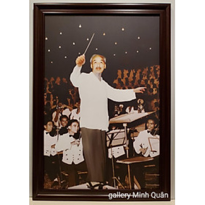 Tranh in dầu - Bác bát nhịp bài ca kết đoàn