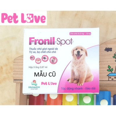 10 hộp Fronil Spot nhỏ gáy diệt ve, bọ chét chó (Vemedim, mẫu mới)