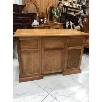 Bàn Làm Việc Gỗ Gõ Đỏ 1M2 ( Tặng Ghế )