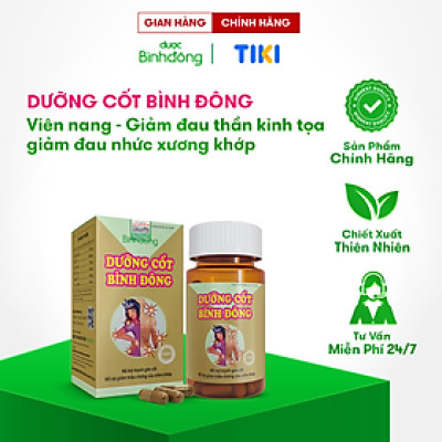Dưỡng Cốt Bình Đông - Giúp giảm đau thần kinh tọa, giảm đau nhức xương khớp - hộp 60 viên nang