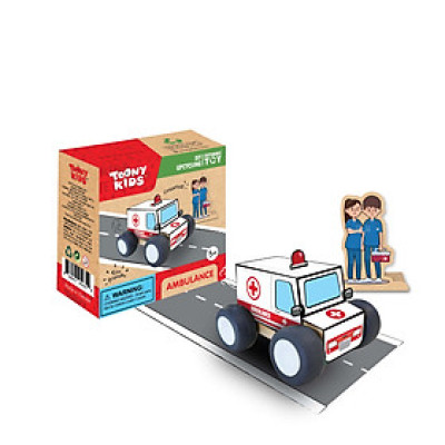 Bộ Đồ Chơi DIY TOONYKIDS Siêu Xe Tái Chế Road Transport Ambulance TN00324-006 [Tặng Kèm Sticker]