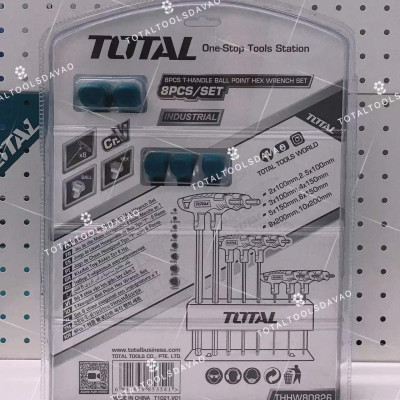BỘ 8 CHÌA VẶN LỤC GIÁC TRÒN TAY CẦM T TOTAL THHW80826 - HÀNG CHÍNH HÃNG