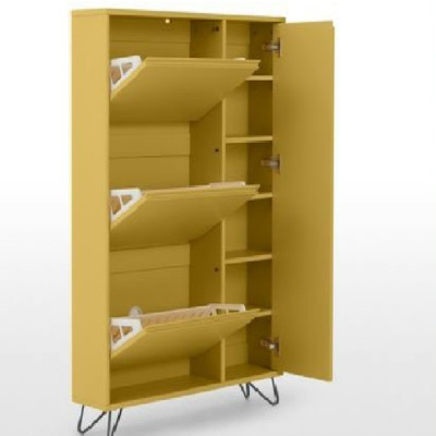 Tủ giày xoay 3 hộc 1 cánh cửa mở Tundo KT Ngang 90 x Sâu 25 x Cao 130cm