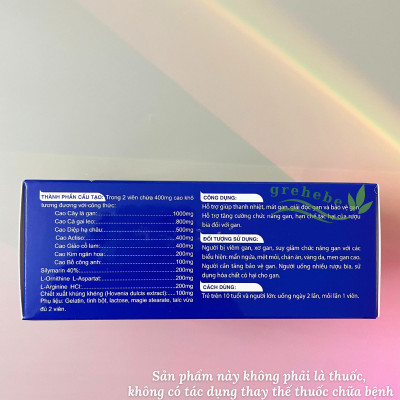 [TPBVSK] Hỗ trợ tăng cường chức năng gan LIVER PLUS( H/60v)