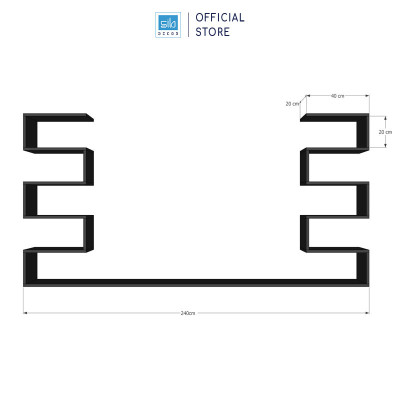 Kệ Gỗ Trang Trí Tivi Treo Tường Nhiều Tầng Đối Xứng Hiện Đại SIB Decor TV128