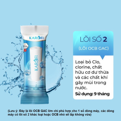 Bộ 3 Lõi lọc nước Karofi 1,2,3 dùng cho máy lọc nước RO - Hàng Chính Hãng