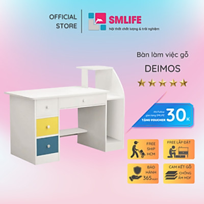 Bàn làm việc kèm tủ tại nhà thiết kế tiện dụng SMLIFE Deimos