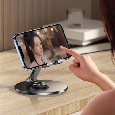 Giá đỡ điện thoại hợp kim Xoay 360° HOTCASE ALU Điều Chỉnh Độ Cao và Góc Xoay Tùy Ý cho iPhone 16 15 14 13 12 11 A55 A35 Huawei Oppo Xiaomi - Hàng nhập khẩu