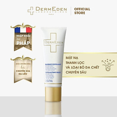 Mặt nạ đất sét giảm mụn đầu đen, kiềm dầu DERMEDEN Exfoliating Mask AHA 50ml