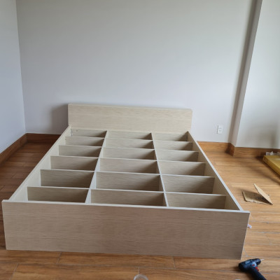 Giường nhựa 1m6 hoặc 1m8 x 2m bề mặt Nhựa cứng ECO bền chắc chịu lực 500 kg