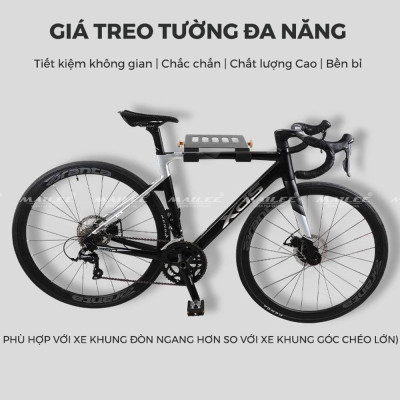 Móc Treo Xe Đạp Tường 30kg ESL-30 Tiết Kiệm Không Gian, Có Bọc Cao su chống trầy xe, Giá Đỡ Xe Đạp Trong Nhà Nhà Để Xe - Mai Lee