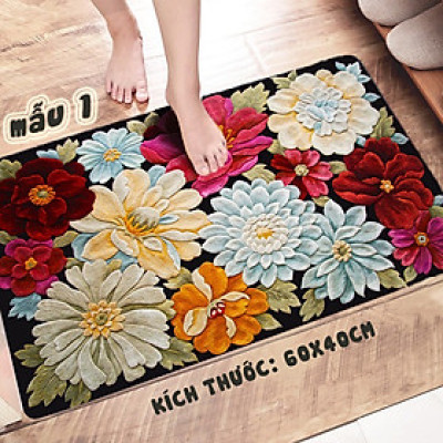 Thảm ngắn nhà bếp 60x40cm nhiều họa tiết