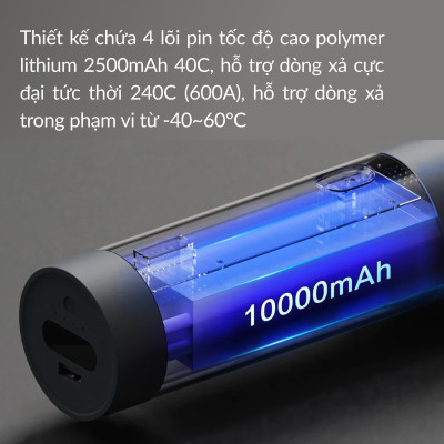 Hút bụi càm tay có tích hợp kích bình Lydsto YM-XCYJDY02 công suất 10000Pa dễ sử dụng tiện lợi - Hàng chính hãng