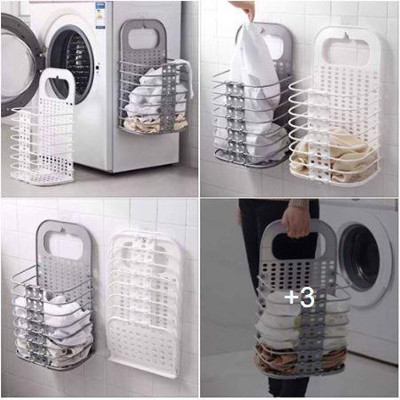 Giỏ Đựng Quần Áo Bẩn Kế Máy Giặt Gấp Gọn Treo Tường Tiện Lợi Đựng Đồ Dùng Sinh Hoạt - Hàng Loại 1 - Chính Hãng