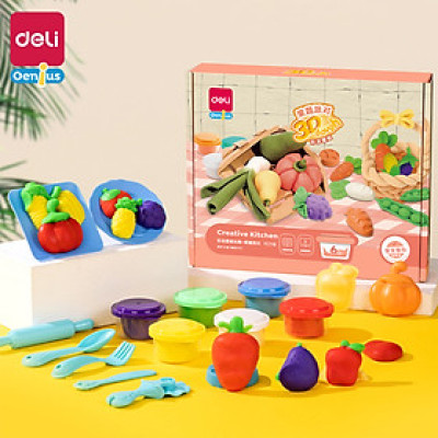 Đất Nặn Làm Bếp Làm Kem Mì Cùng Bé Khuôn Và Máy Thủ Công Deli - Đồ Chơi Giáo Dục Nhập Vai Thông Minh Cho Bé - 67801 67802 67805 YC