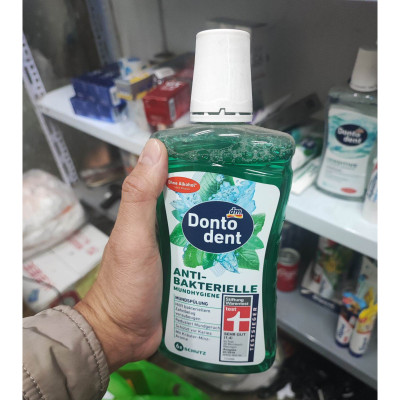 Nước súc miệng Dontodent Đức bảo vệ răng miệng, diệt khuẩn, hơi thở thơm mát 500ml